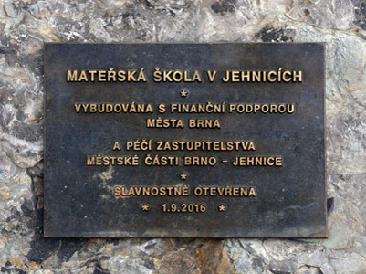 Mosazná informační deska