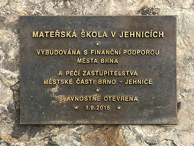 Mosazné informační tabule