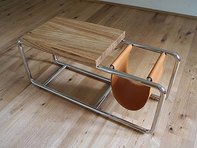 Designová nerezová lavice