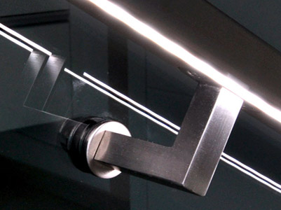Nerezové zábradlí + LED podsvícení