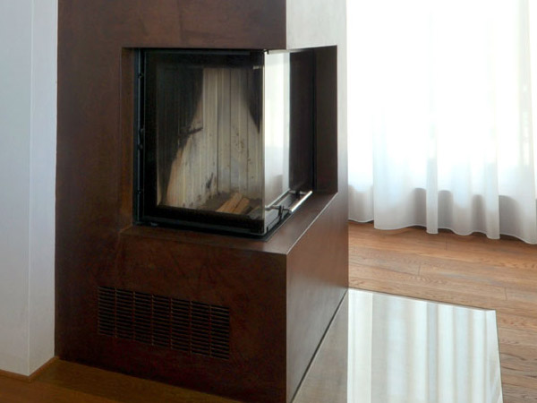 Cortenový obklad krbu - 01