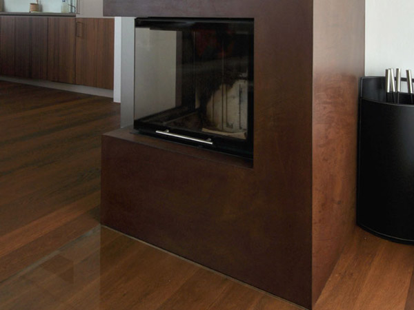 Cortenový obklad krbu - 01