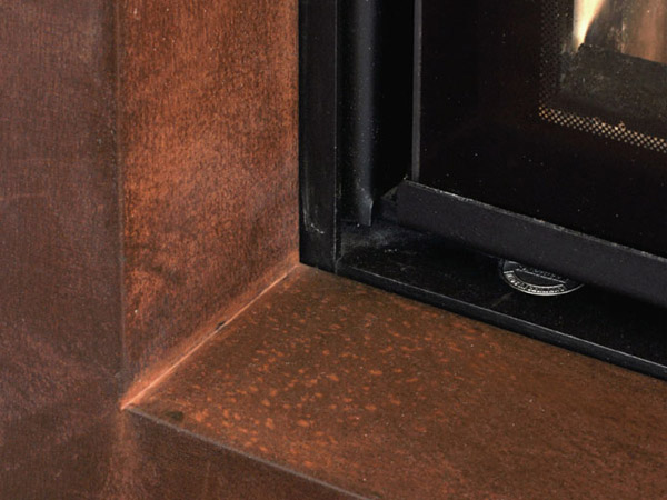 Cortenový obklad krbu - 01