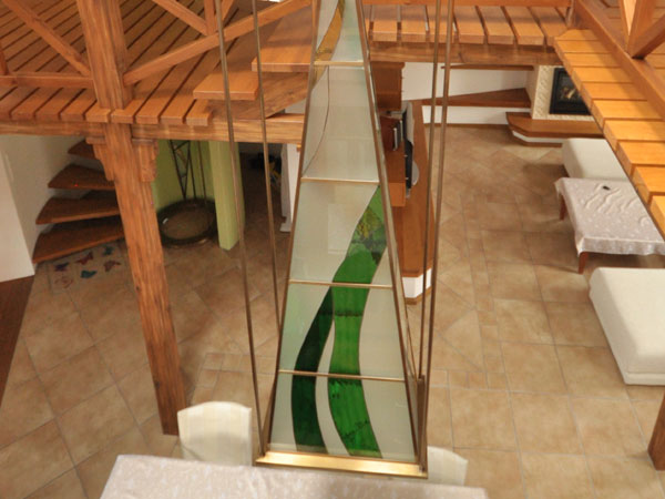 Mosazný patinovaný lustr 4