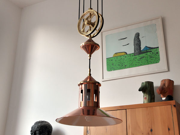 Mosazná polohovací lampa