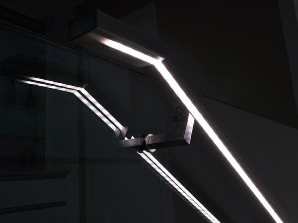 Nerezové zábradlí s LED osvětlením 11
